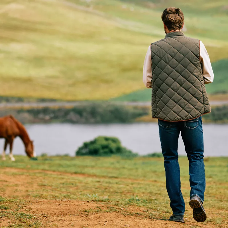 Ariat Country Woodside Mens Quilted Gilet - Earth-5