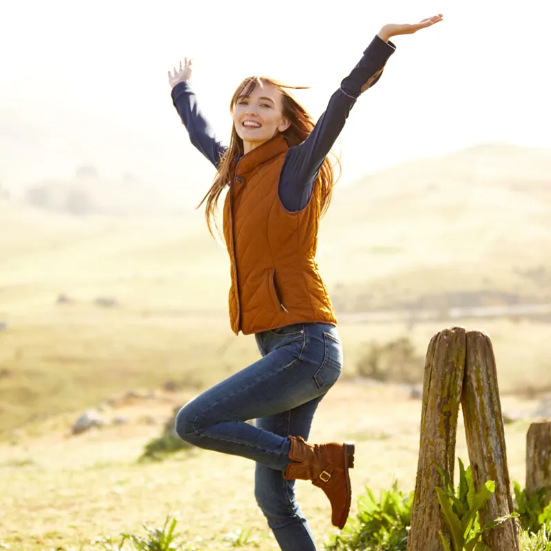 Ariat Country Woodside 2.0 Ladies Quilted Gilet - Chestnut - X-Small-6