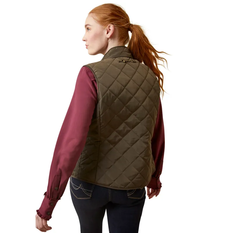 Ariat Country Woodside Ladies Quilted Gilet - Earth-1