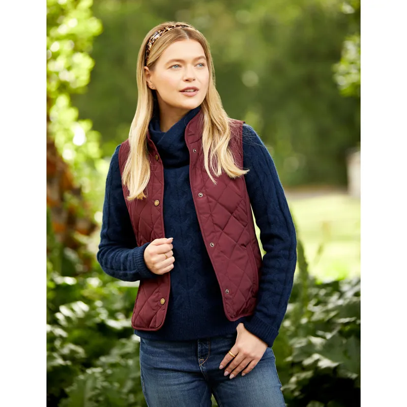 Ariat Country Woodside Ladies Quilted Gilet - Tawny Port-5