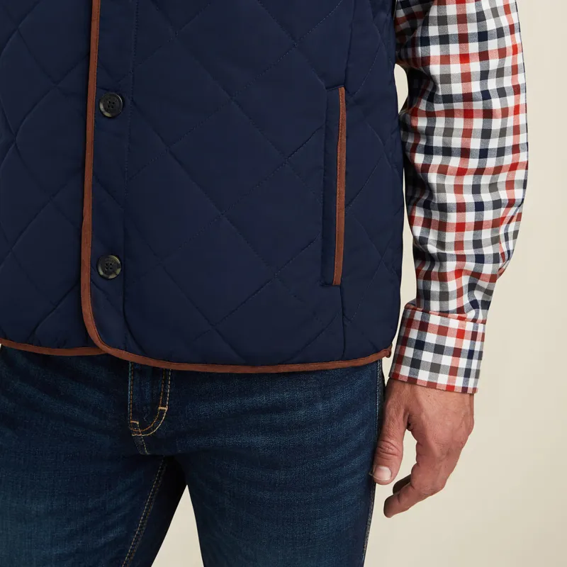 Ariat Country Woodside Mens Quilted Gilet - Navy-4