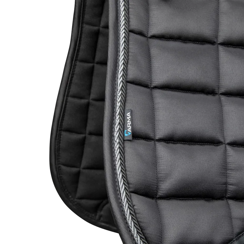 ARMA Eltar Satin Dressage Saddlecloth - Black-1