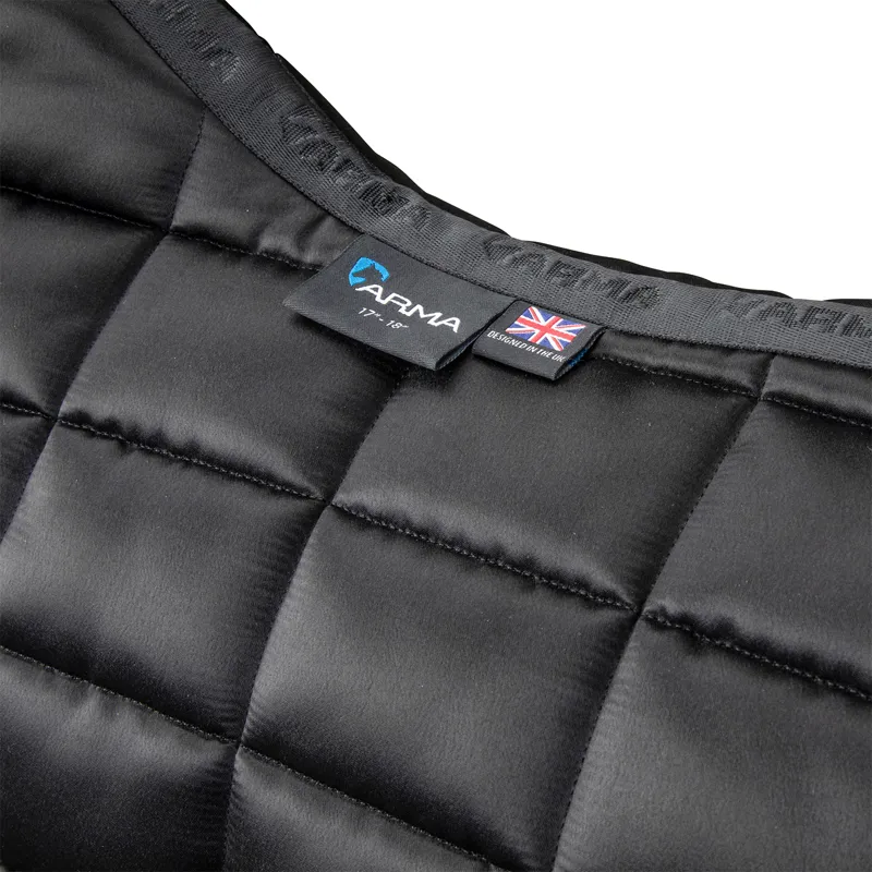 ARMA Eltar Satin Dressage Saddlecloth - Black-5