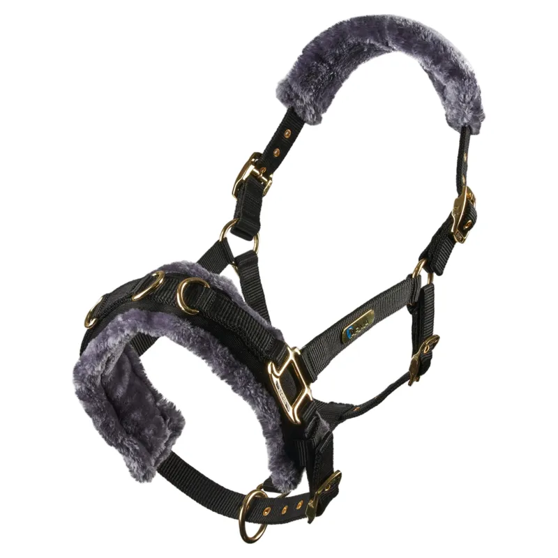 Arma Fleece Lined Lunge Cavesson - Black-1