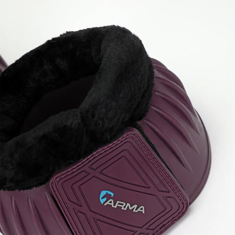 ARMA Fleece Topped Overreach Boots - Black Cherry-2