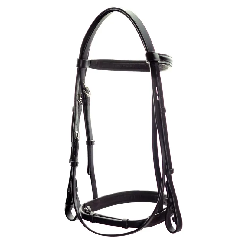 Dever Ascot Comfort Show Padded Bridle - Black-2