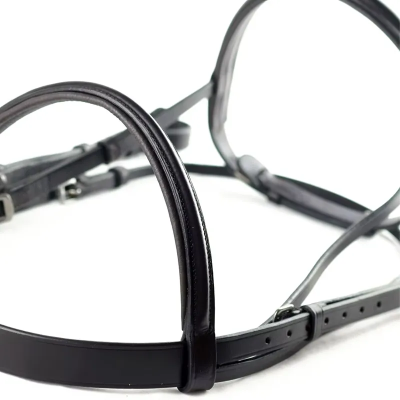 Dever Ascot Comfort Show Padded Bridle - Black-3