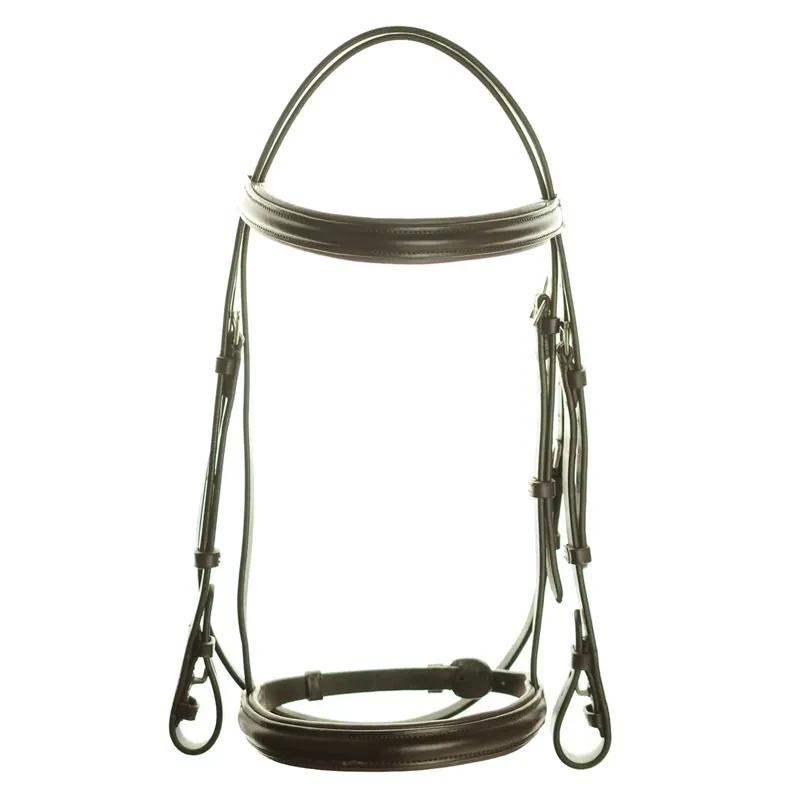 Dever Ascot Comfort Show Padded Bridle - Brown