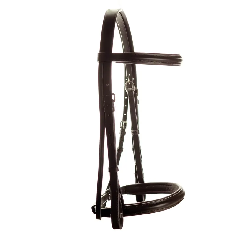 Dever Ascot Comfort Show Padded Bridle - Brown-1