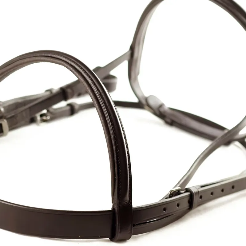 Dever Ascot Comfort Show Padded Bridle - Brown-3