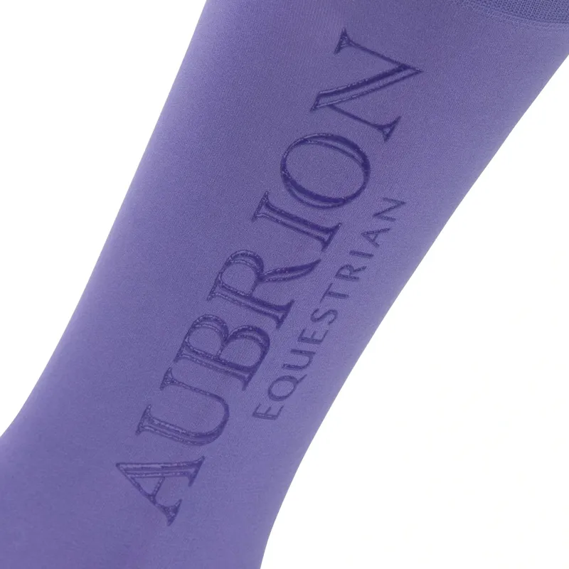 Aubrion Equestrian Junior Tall Riding Socks - Heather-1