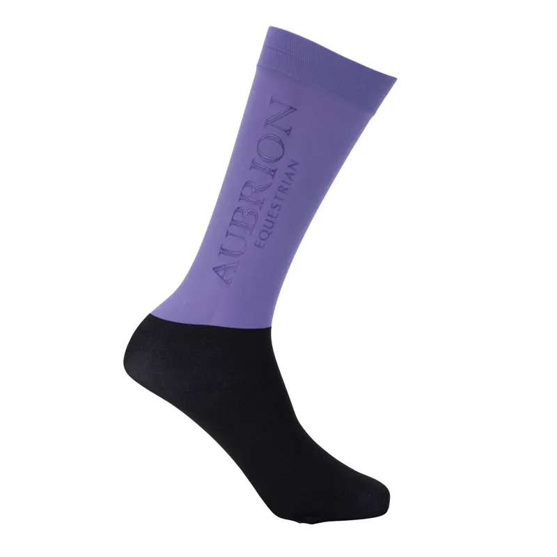 Aubrion Equestrian Junior Tall Riding Socks - Heather-2