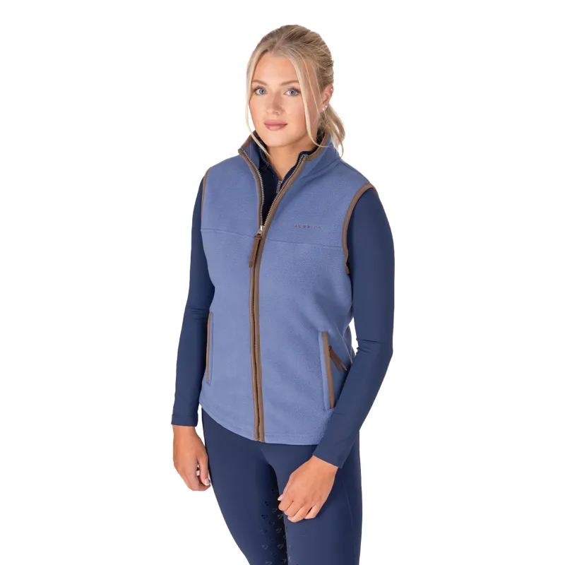 Aubrion Core Ladies Fleece Gilet - Blue-2