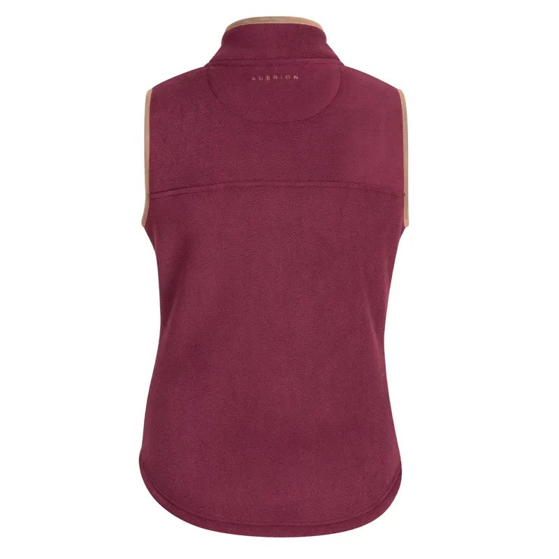 Aubrion Core Ladies Fleece Gilet - Maroon-6