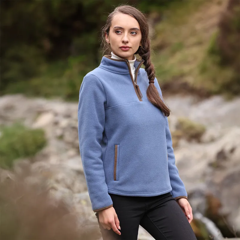 Aubrion Core Ladies Half Zip Fleece - Blue-8