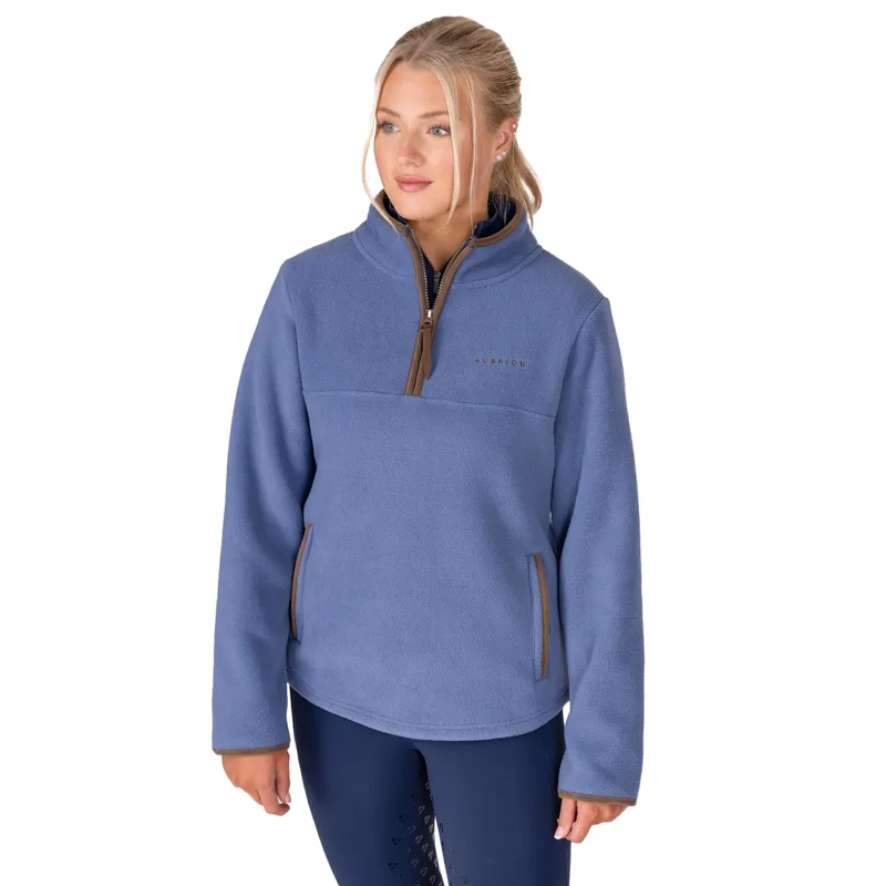 Aubrion Core Ladies Half Zip Fleece - Blue-2