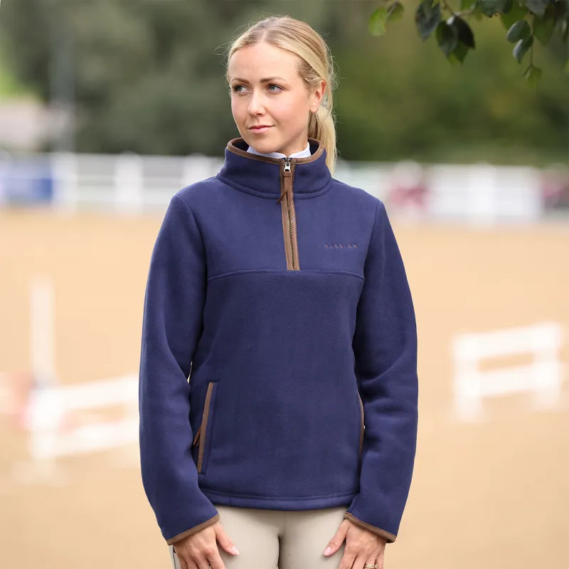 Aubrion Core Ladies Half Zip Fleece - Navy-9