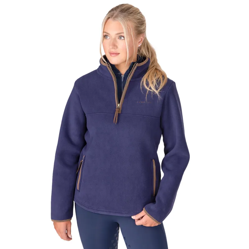 Aubrion Core Ladies Half Zip Fleece - Navy-2