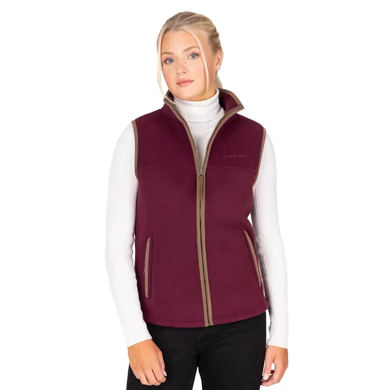 Aubrion Core Womens Fleece Gilet - Maroon-1