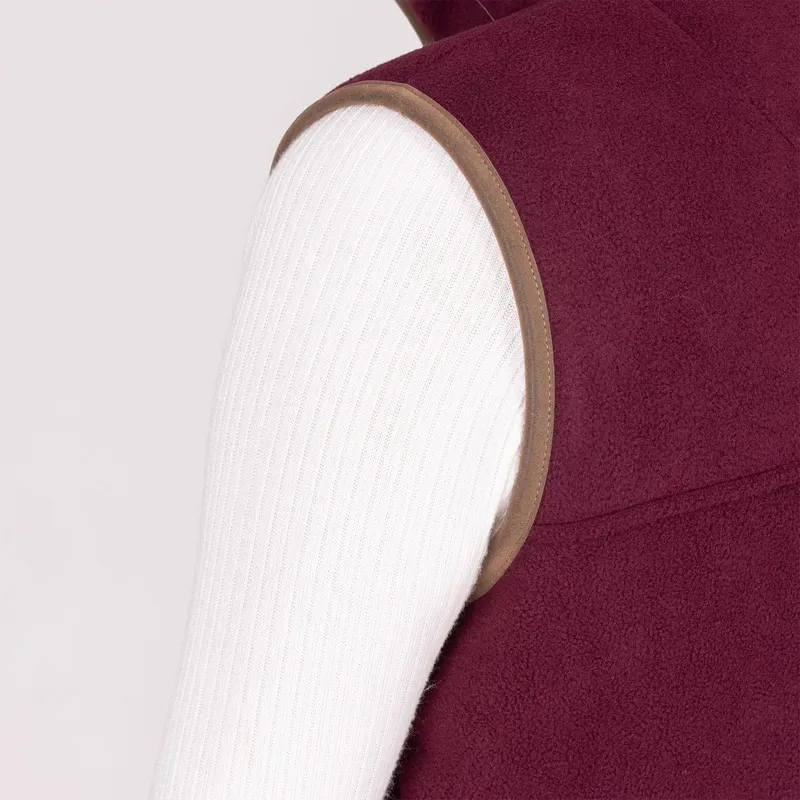 Aubrion Core Womens Fleece Gilet - Maroon-4