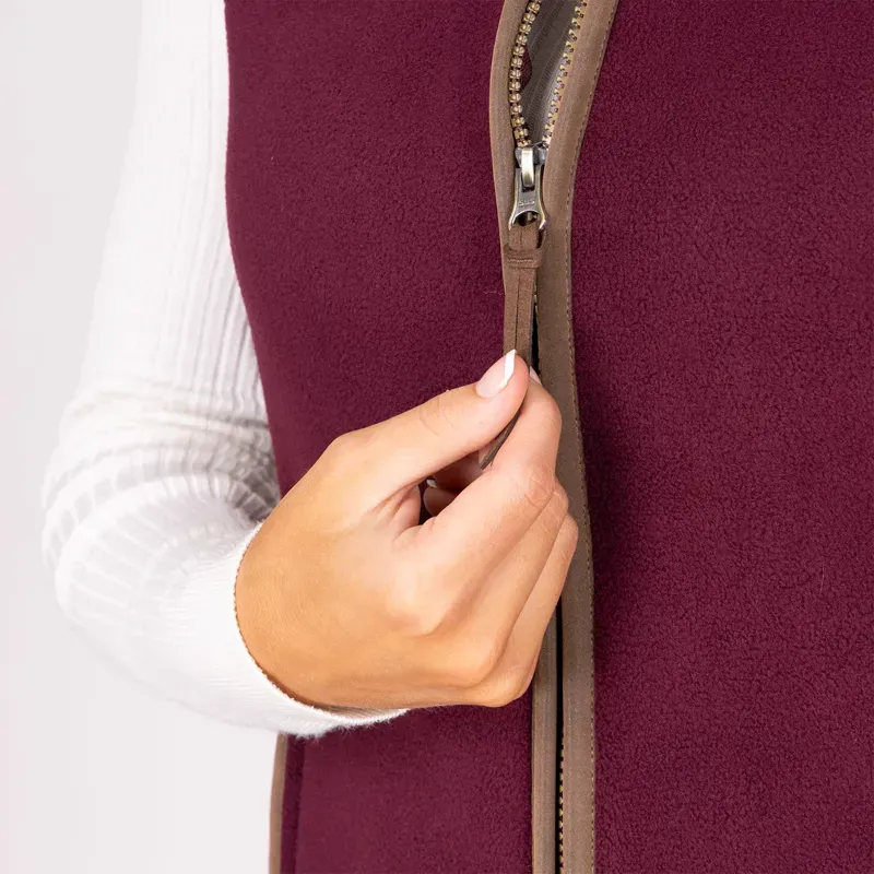 Aubrion Core Womens Fleece Gilet - Maroon-5
