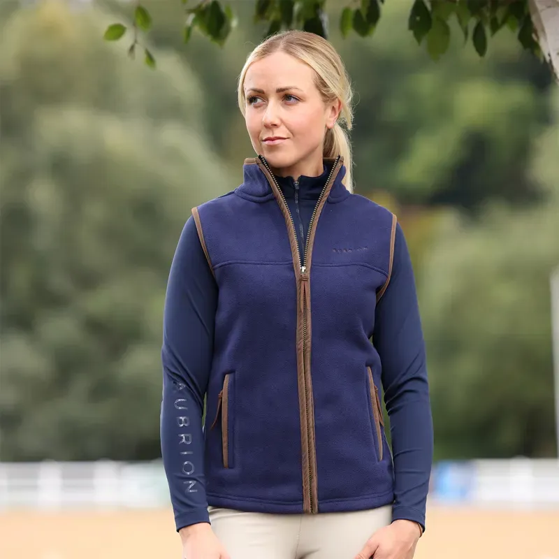Aubrion Core Womens Fleece Gilet - Navy-2