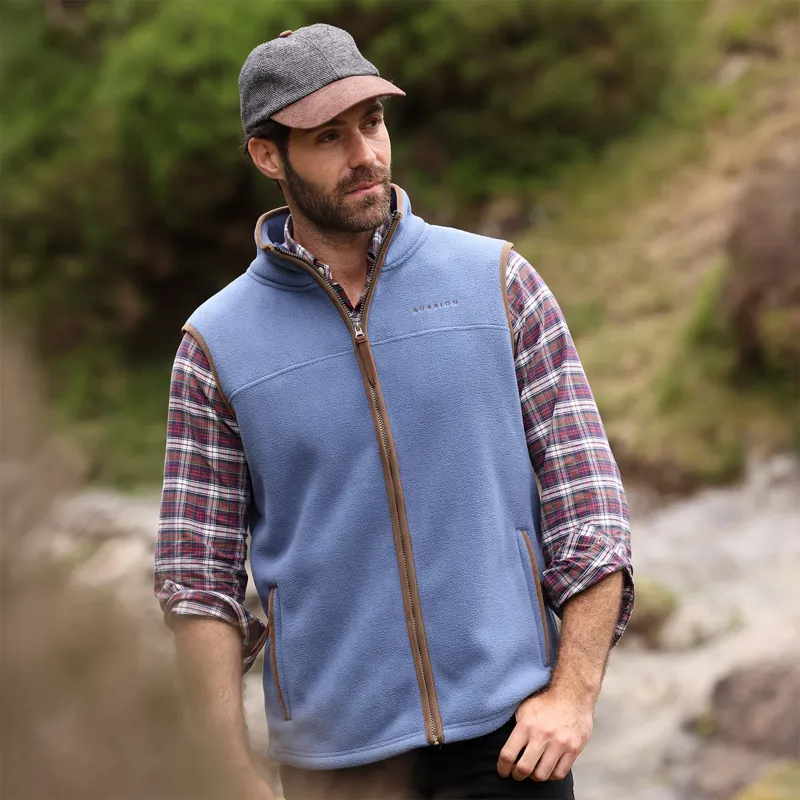 Aubrion Core Mens Fleece Gilet - Blue-3