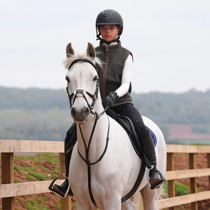 Aubrion Core Young Rider Fleece Gilet - Green-1