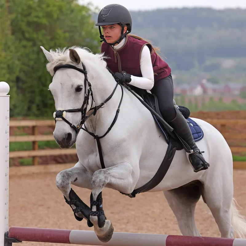 Aubrion Core Young Rider Fleece Gilet - Maroon-1