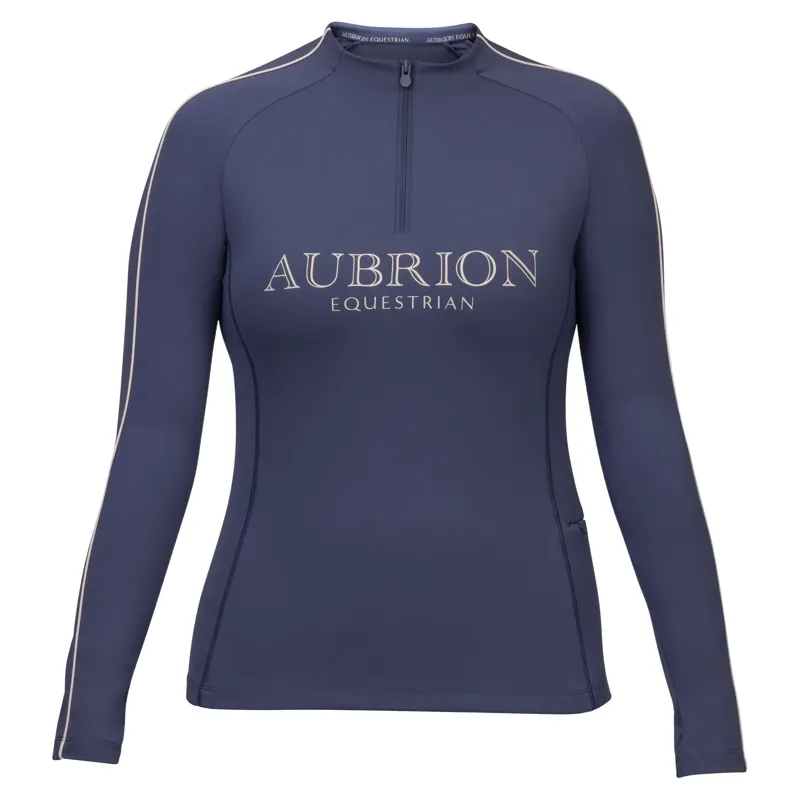 Aubrion Equestrian Womens Long Sleeve Base Layer - Midnight-4