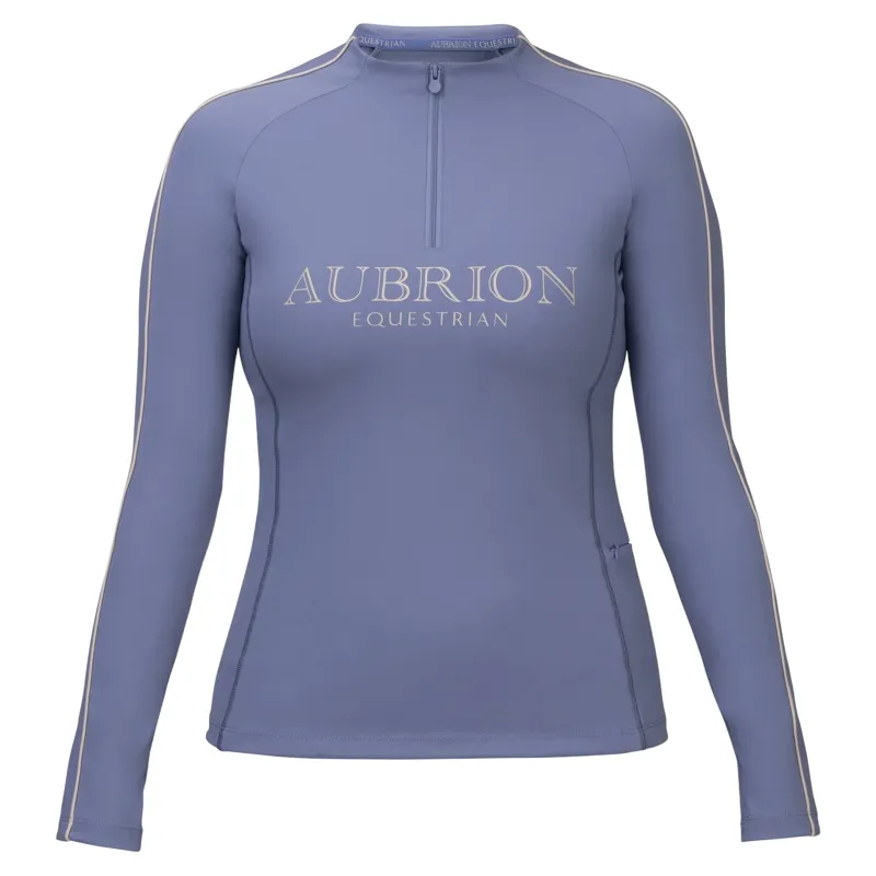 Aubrion Equestrian Womens Long Sleeve Base Layer - Midnight-9