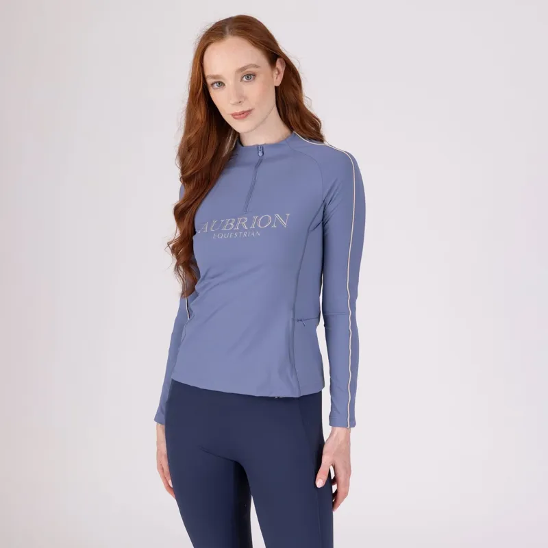 Aubrion Equestrian Womens Long Sleeve Base Layer - Storm-2