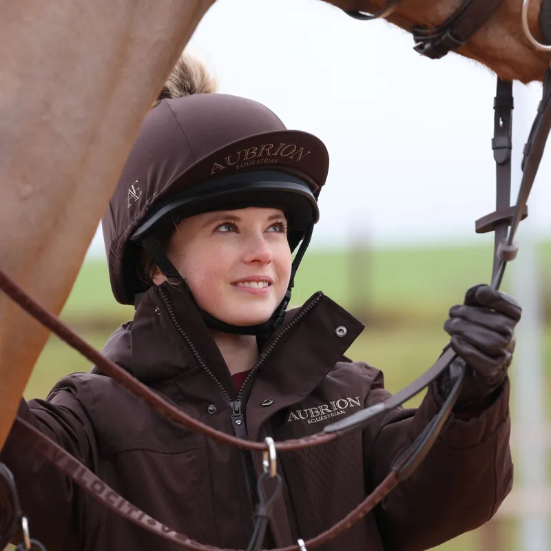 Aubrion Equestrian Hat Silk - Espresso-5