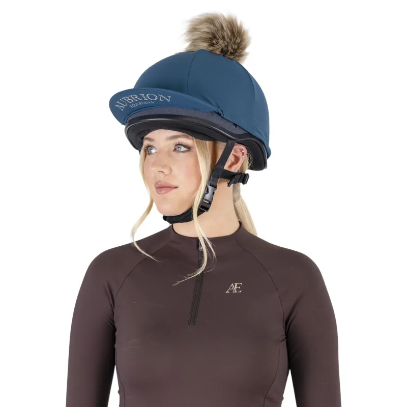 Aubrion Equestrian Hat Silk - Estate Blue-2