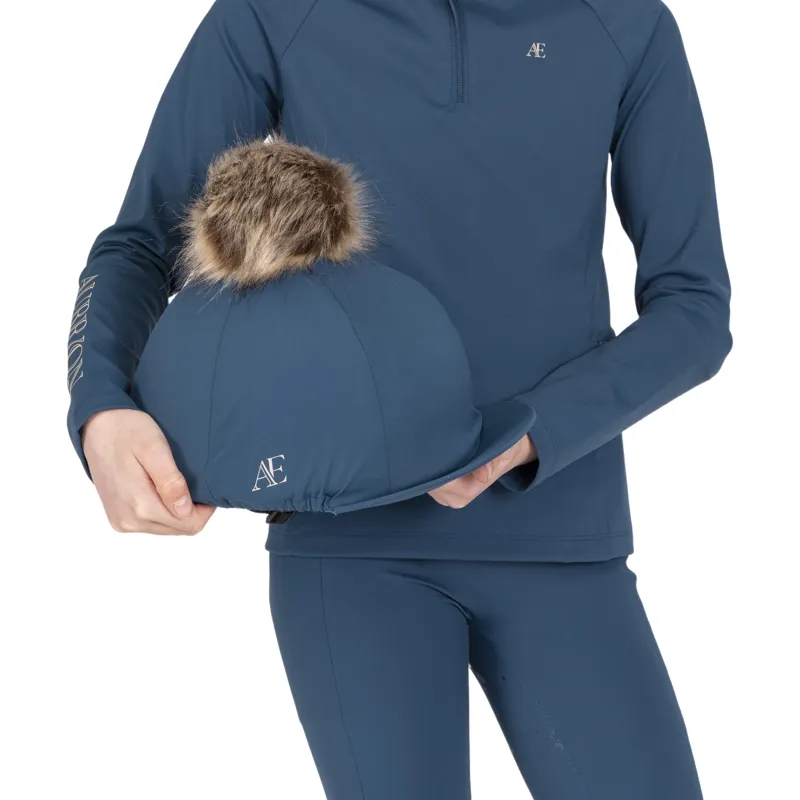 Aubrion Equestrian Hat Silk - Estate Blue-8