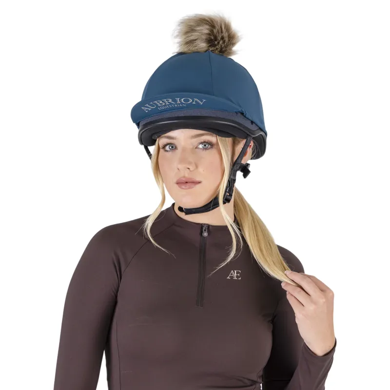 Aubrion Equestrian Hat Silk - Estate Blue-3