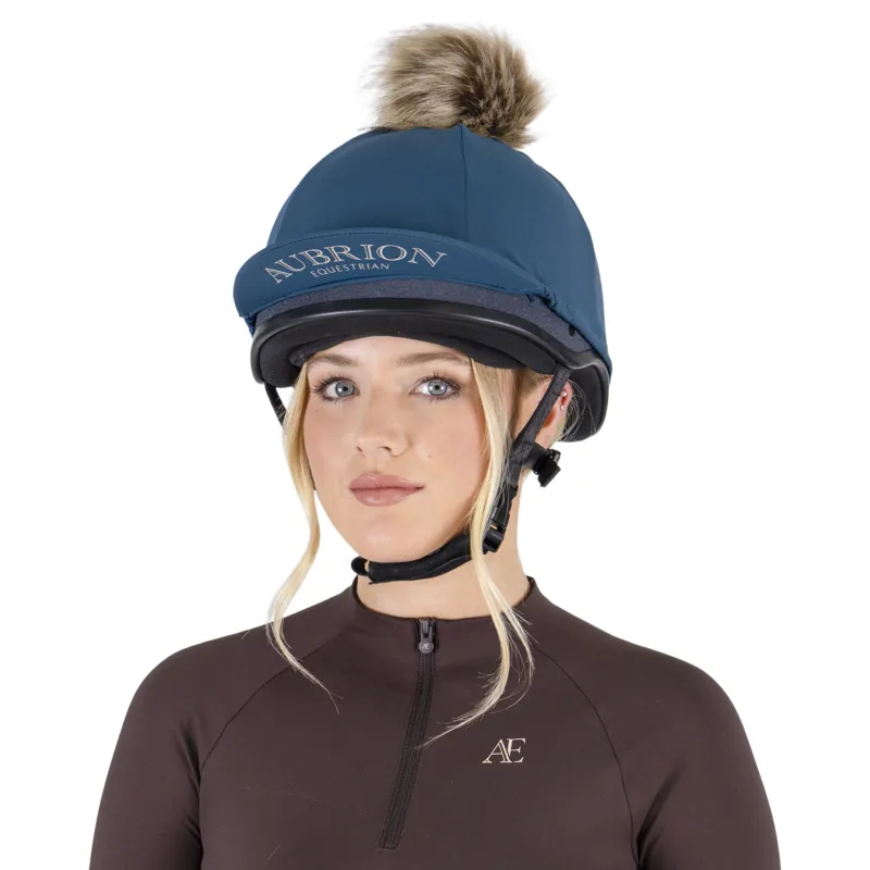 Aubrion Equestrian Hat Silk - Estate Blue-1