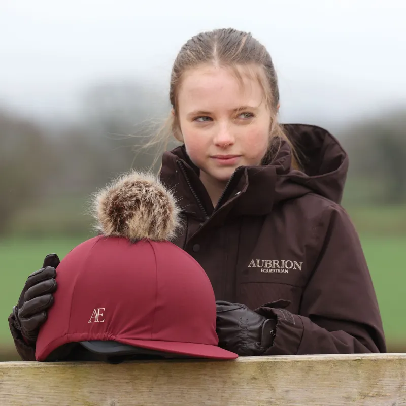 Aubrion Equestrian Hat Silk - Port-4