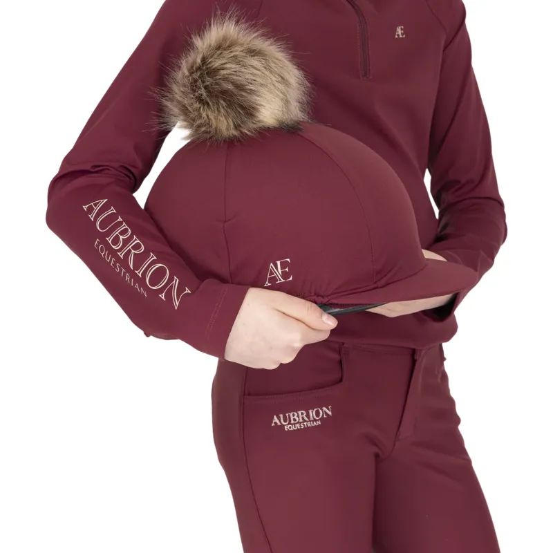 Aubrion Equestrian Hat Silk - Port-8