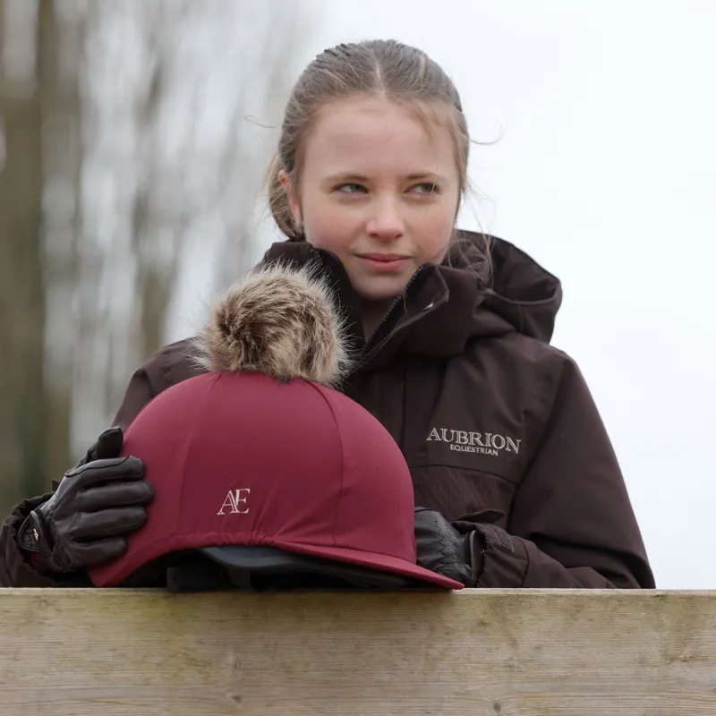 Aubrion Equestrian Hat Silk - Port-5