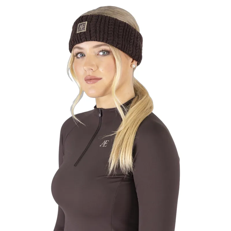 Aubrion Equestrian Womens Headband - Espresso-4