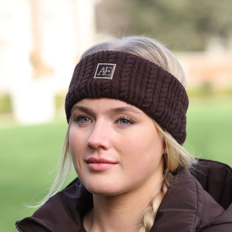 Aubrion Equestrian Womens Headband - Espresso-1