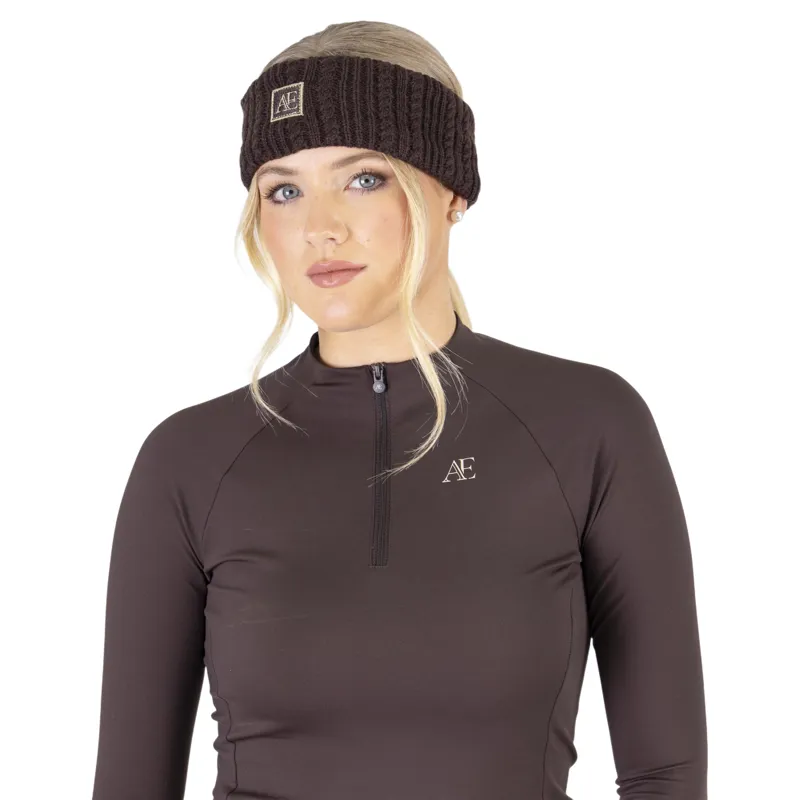 Aubrion Equestrian Womens Headband - Espresso-3