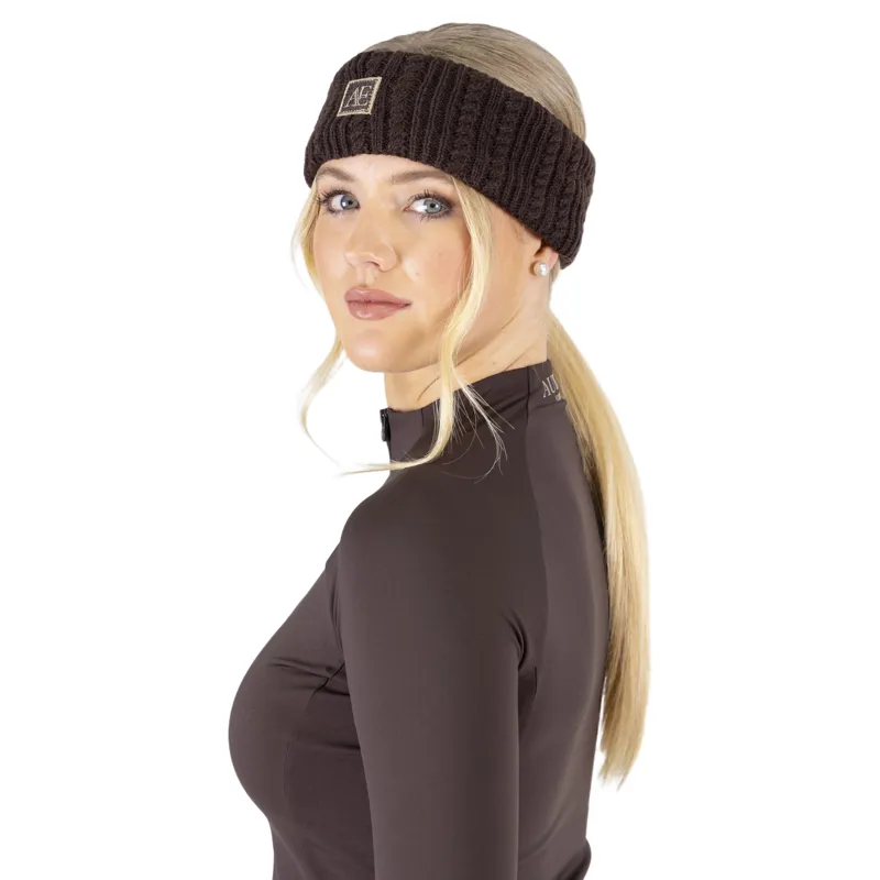 Aubrion Equestrian Womens Headband - Espresso-5