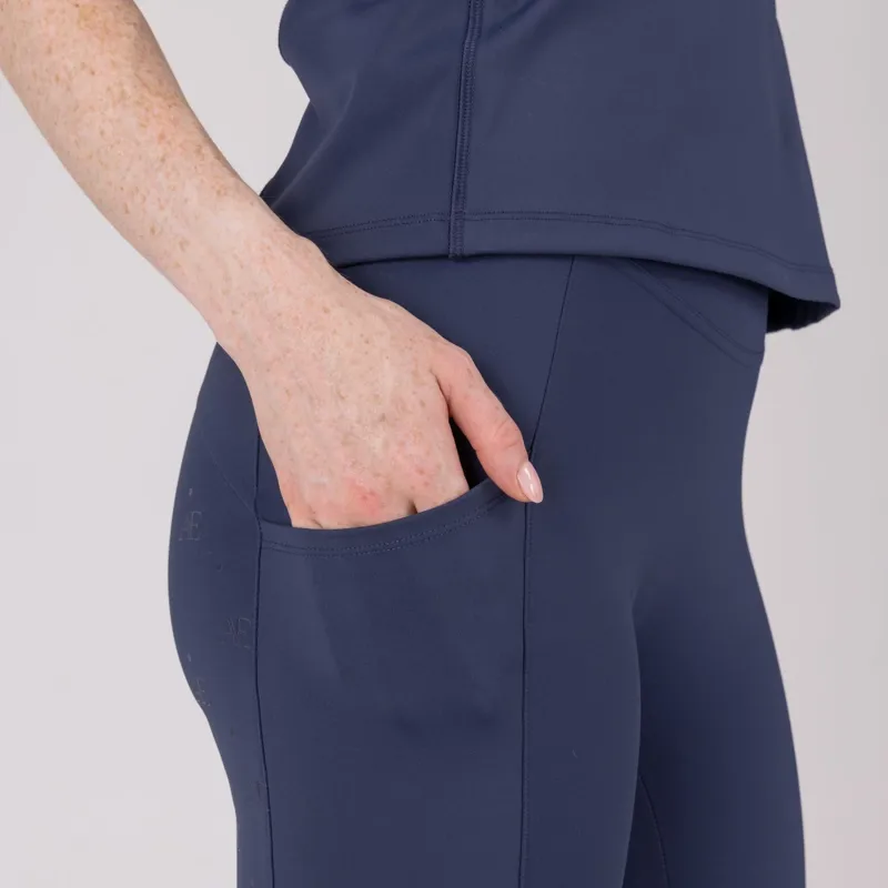 Aubrion Equestrian Full Grip Womens Riding Tights - Midnight-5