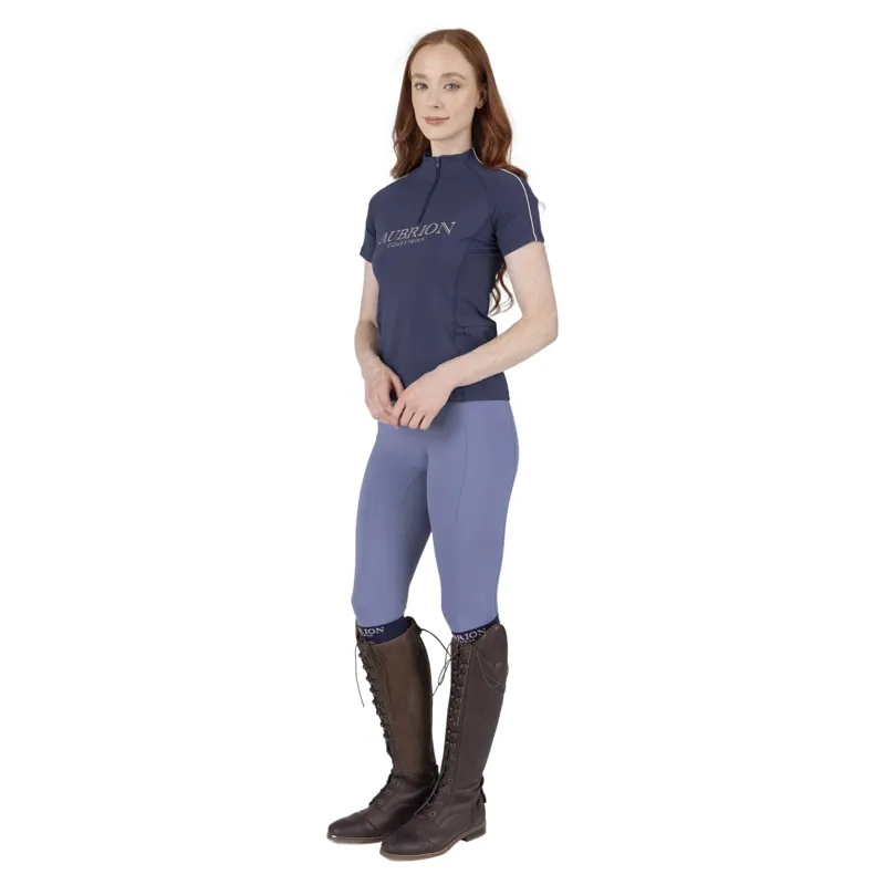 Aubrion Equestrian Full Grip Womens Riding Tights - Storm-6