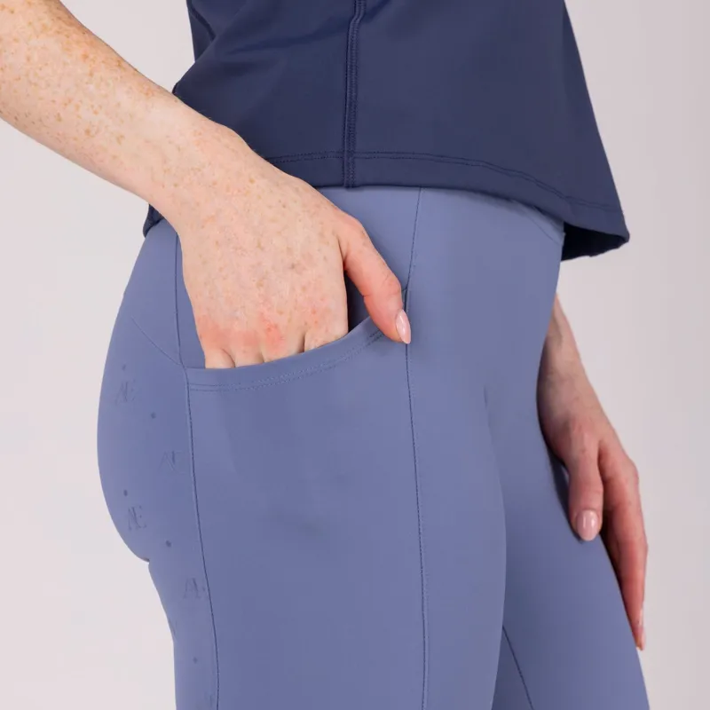 Aubrion Equestrian Full Grip Womens Riding Tights - Storm-8