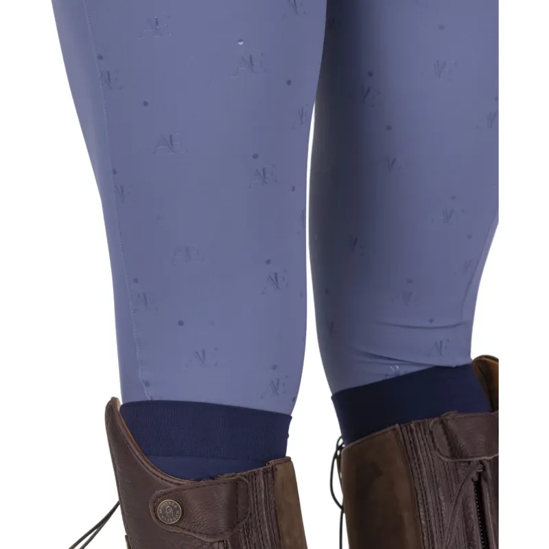 Aubrion Equestrian Full Grip Womens Riding Tights - Storm-9