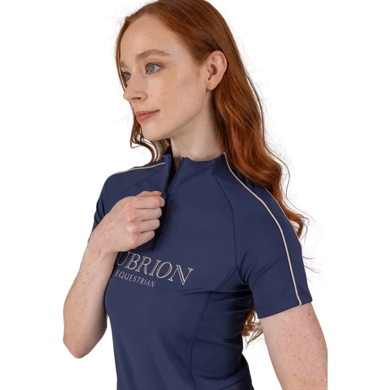 Aubrion Equestrian Womens Short Sleeve Base Layer - Midnight-4