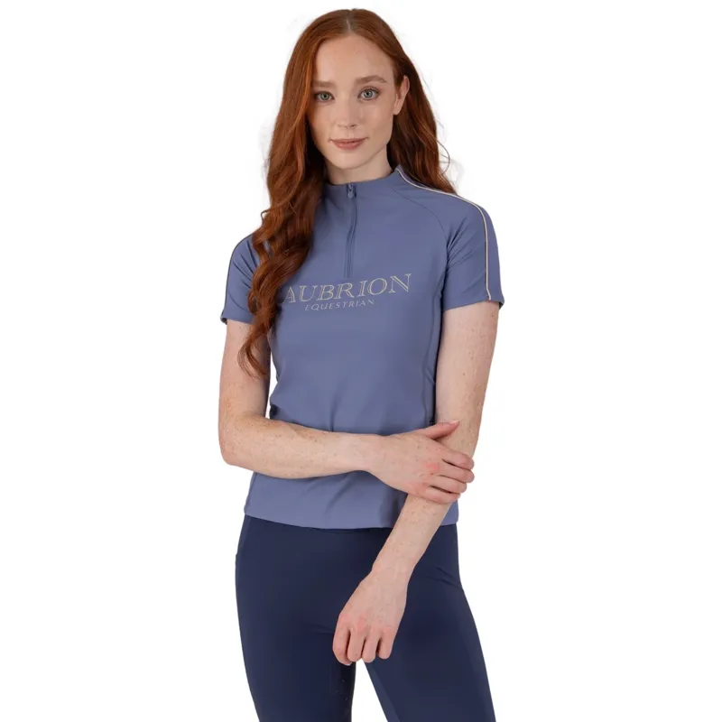 Aubrion Equestrian Womens Short Sleeve Base Layer - Storm